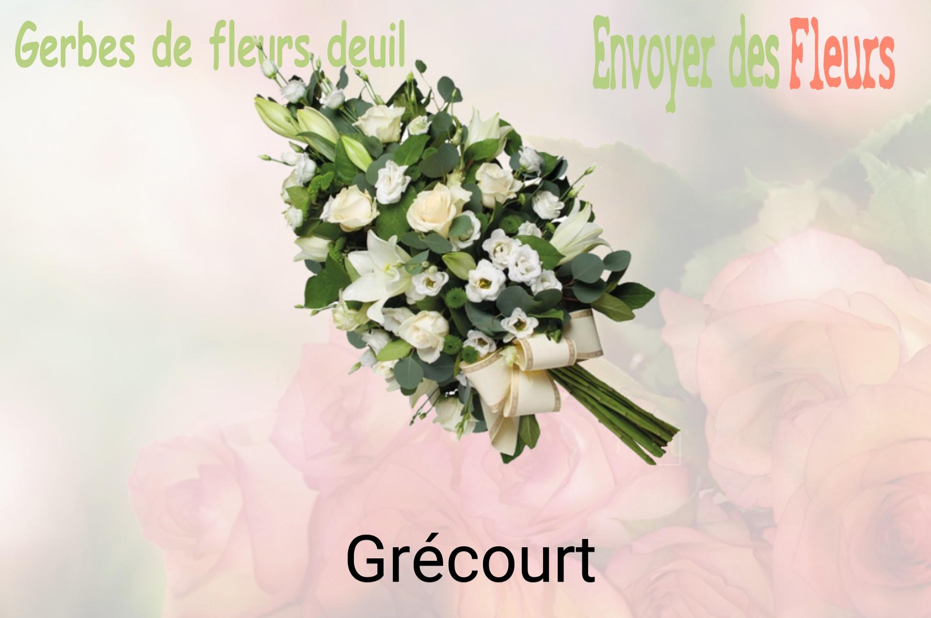 Gerbe de fleurs de deuil livrée à Grécourt
